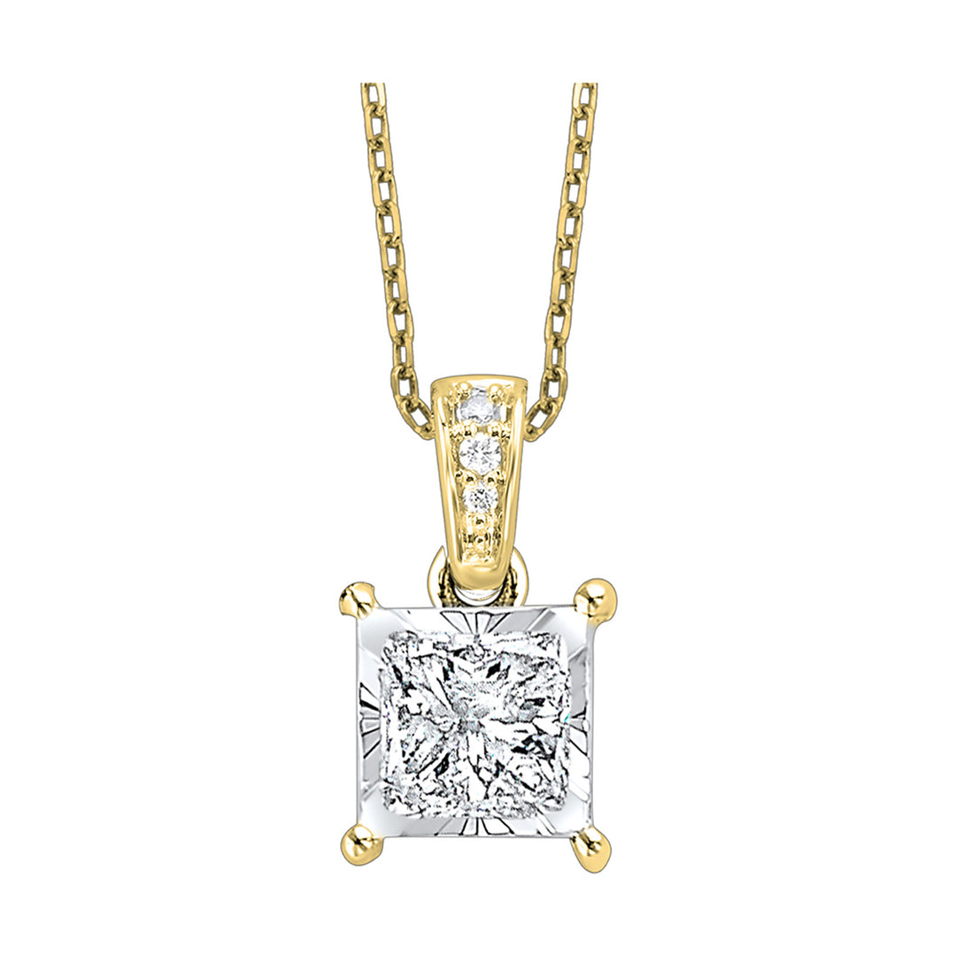 14Kt Yellow Gold Diamond 1/4Ctw Pendant