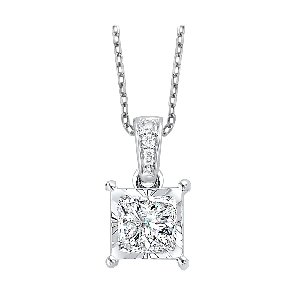 14Kt White Gold Diamond 1/2Ctw Pendant
