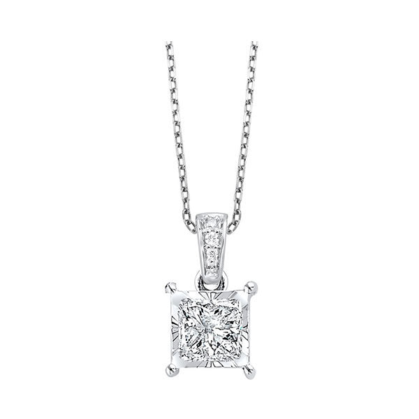 14Kt White Gold Diamond 3/4Ctw Pendant