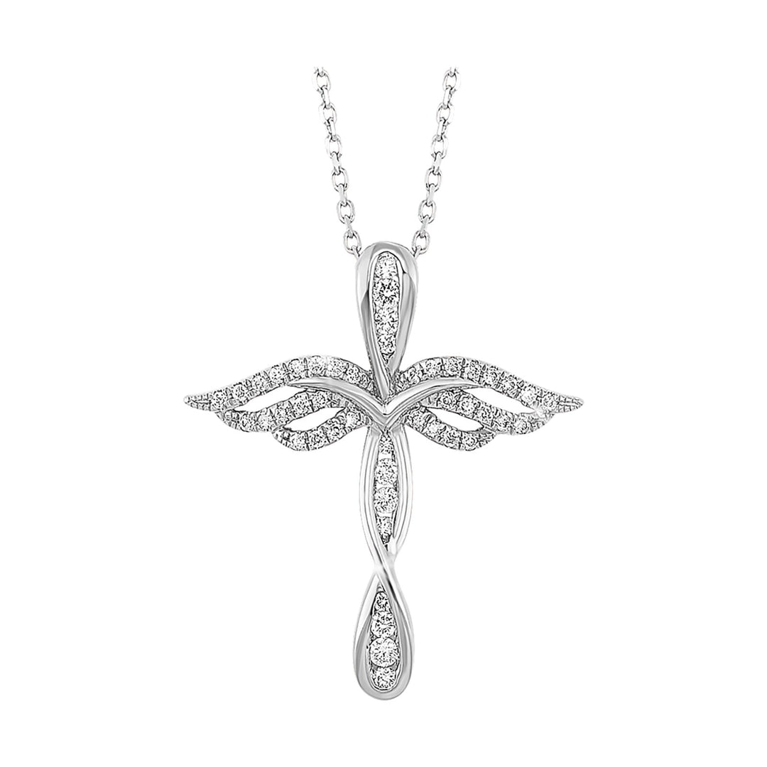 14Kt White Gold Diamond 1/7Ctw Pendant