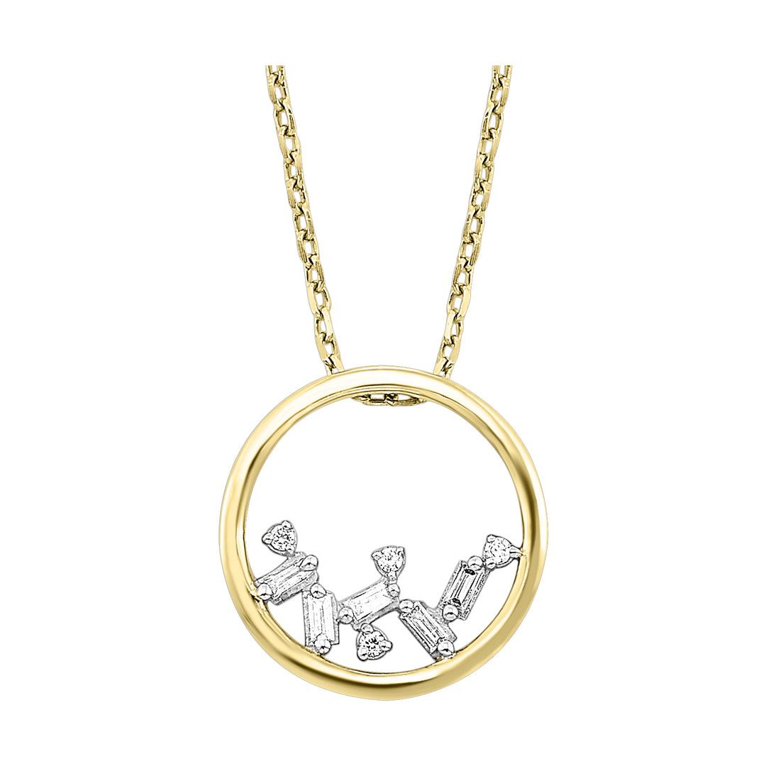 14Kt Yellow Gold Diamond 1/20Ctw Pendant