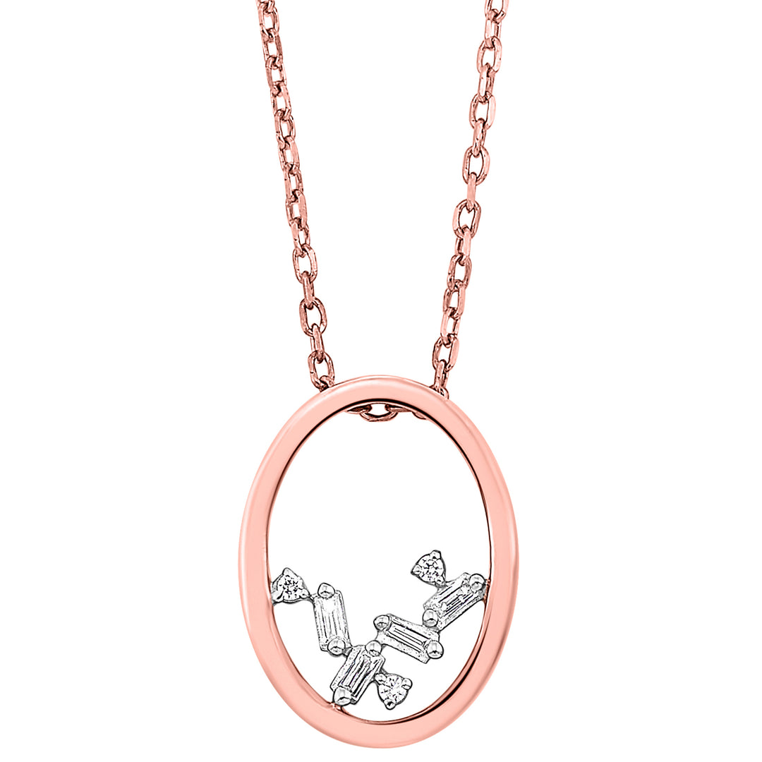 14Kt Rose Gold Diamond 1/20Ctw Pendant