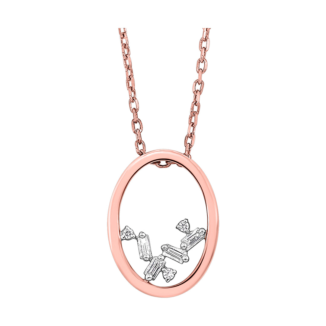 14Kt Rose Gold Diamond 1/20Ctw Pendant