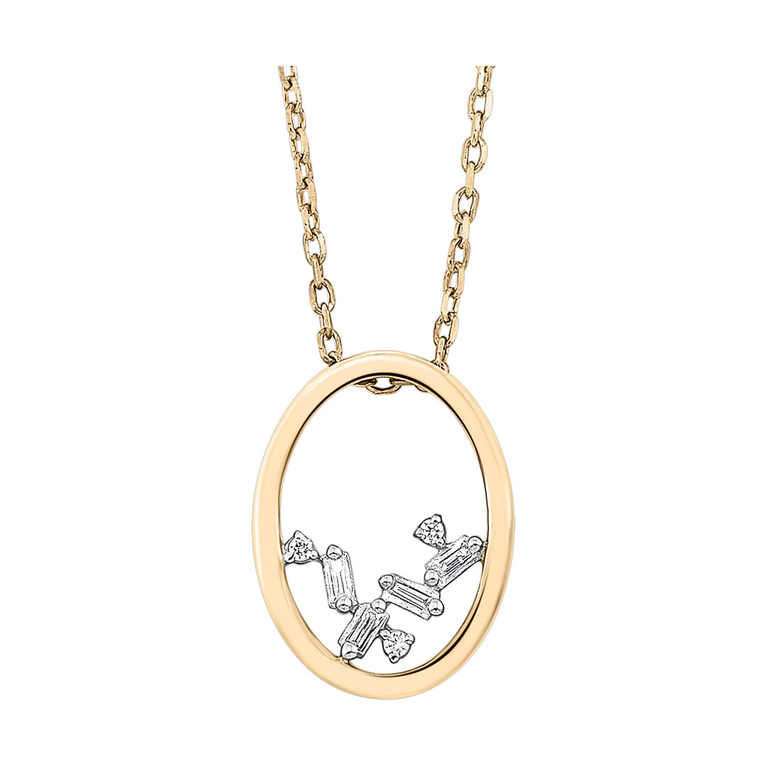 14Kt Yellow Gold Diamond 1/25Ctw Pendant