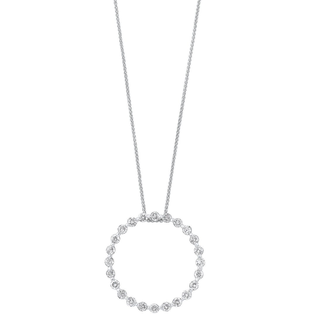 14Kt White Gold Diamond 1Ctw Pendant