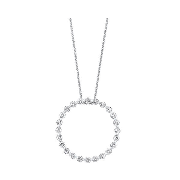 14Kt White Gold Diamond 1Ctw Pendant