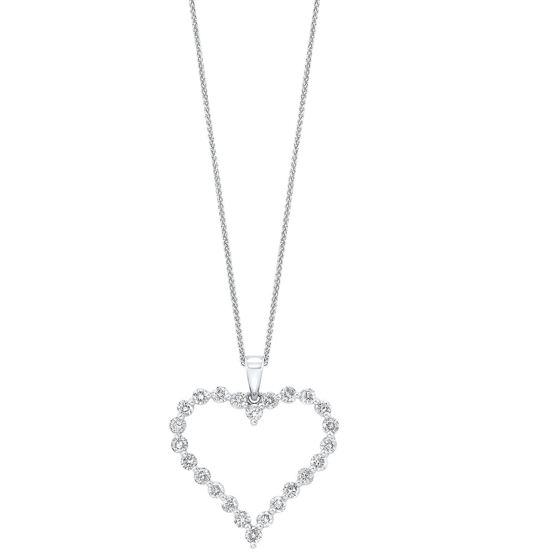 14Kt White Gold Diamond 1Ctw Pendant