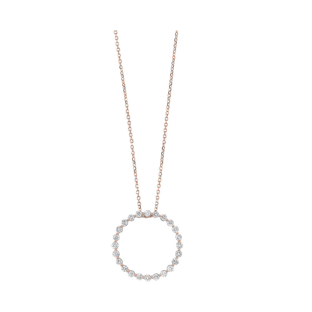 14Kt Rose Gold Diamond 1/2Ctw Pendant