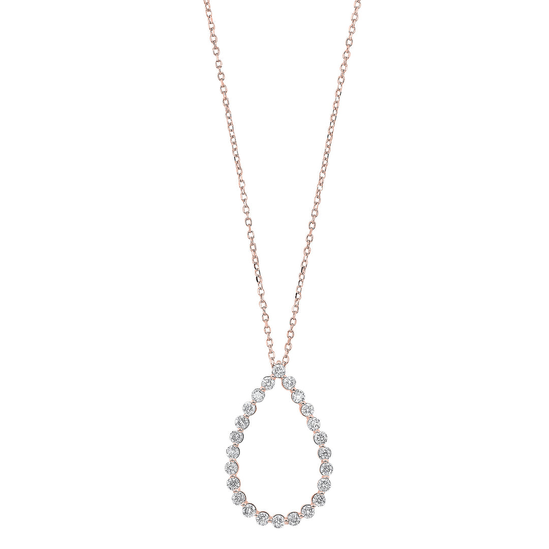 14Kt Rose Gold Diamond 1/2Ctw Pendant