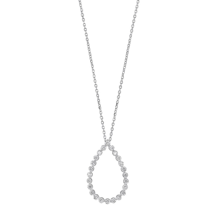 14Kt White Gold Diamond 1/2Ctw Pendant