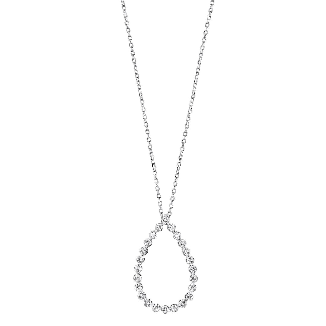 14Kt White Gold Diamond 1/2Ctw Pendant