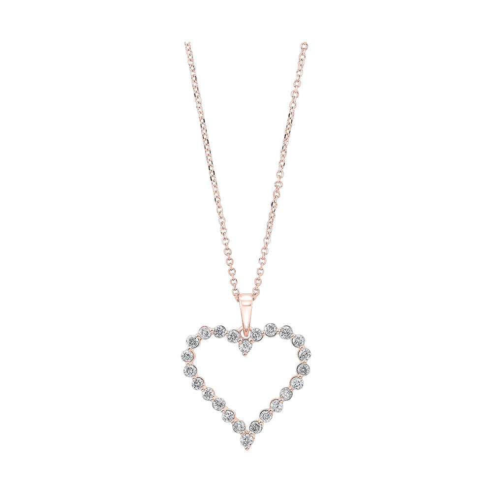14Kt Rose Gold Diamond 1/2Ctw Pendant