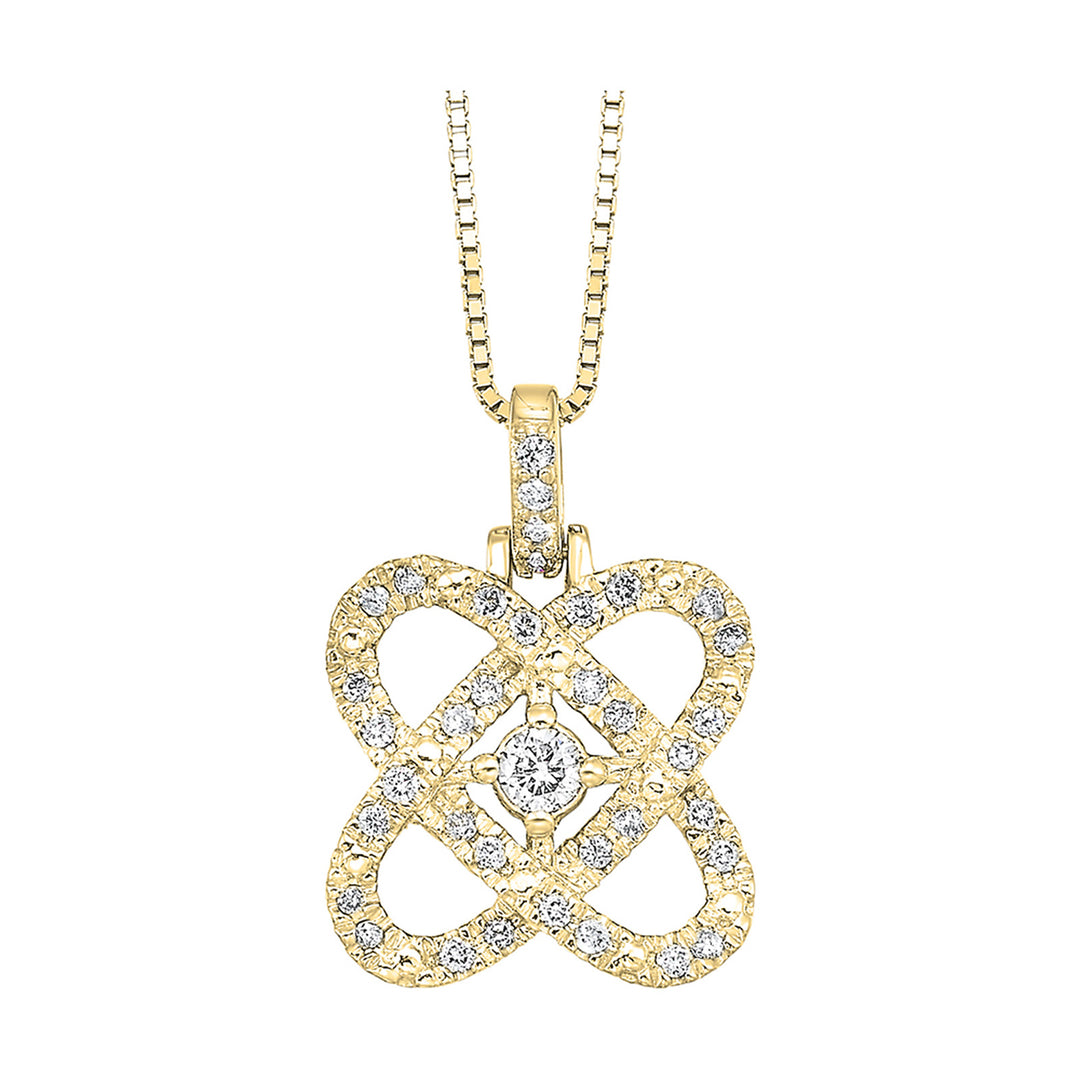 14Kt Yellow Gold Diamond 1/4Ctw Pendant