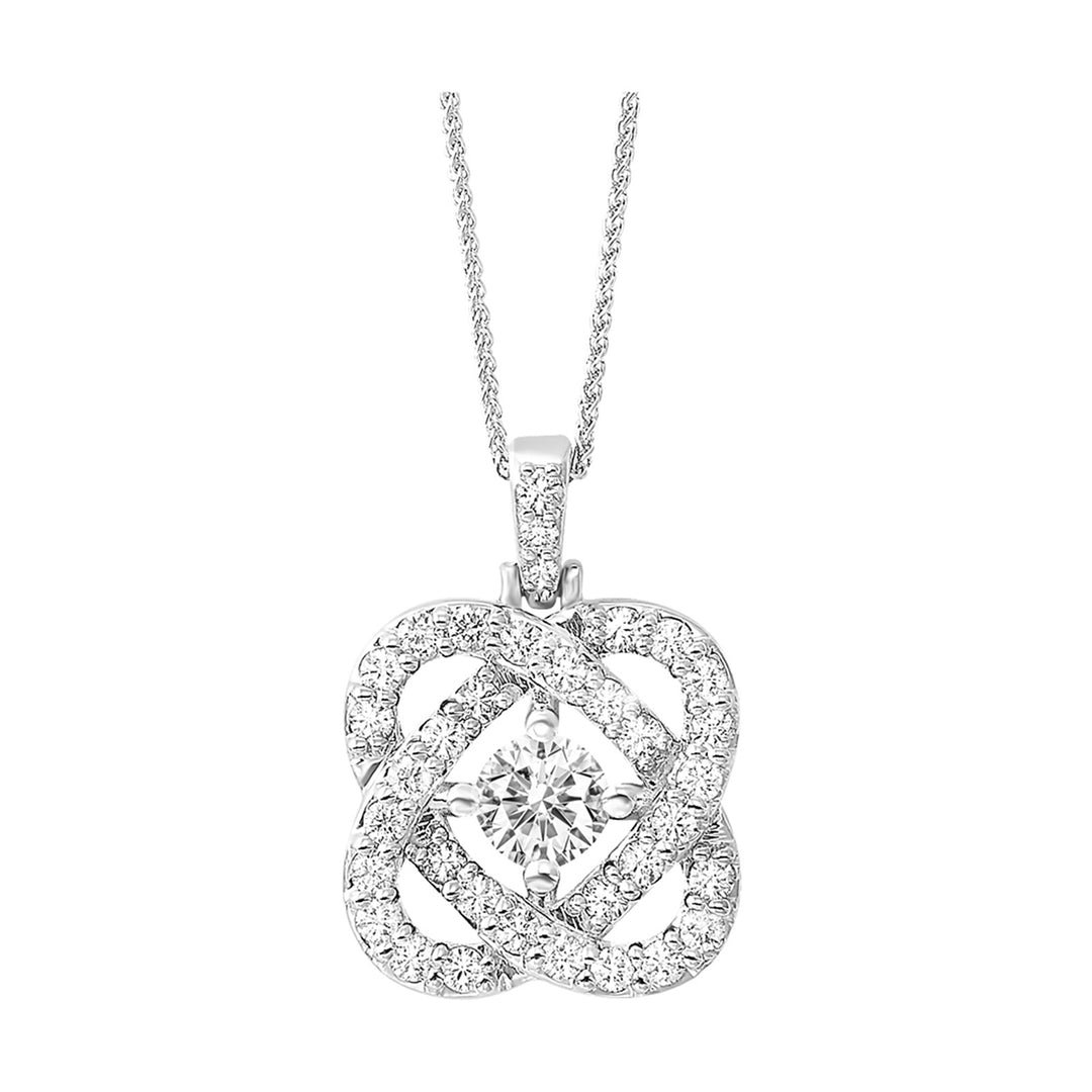 14Kt White Gold Diamond 1 1/2Ctw Pendant