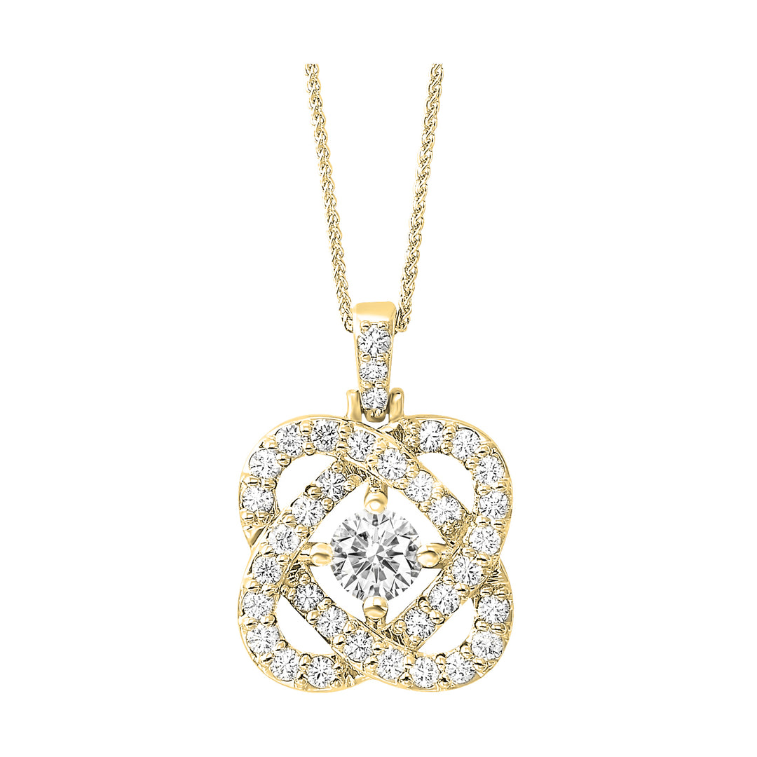 14Kt Yellow Gold Diamond 2Ctw Pendant