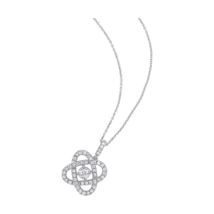14Kt White Gold Diamond 1/2Ctw Pendant