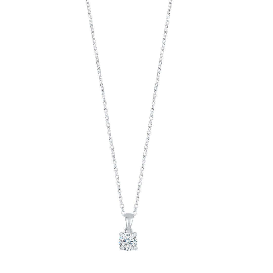 14Kt White Gold Diamond 1/4Ctw Pendant