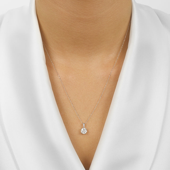 14Kt White Gold Diamond 1/2Ctw Pendant