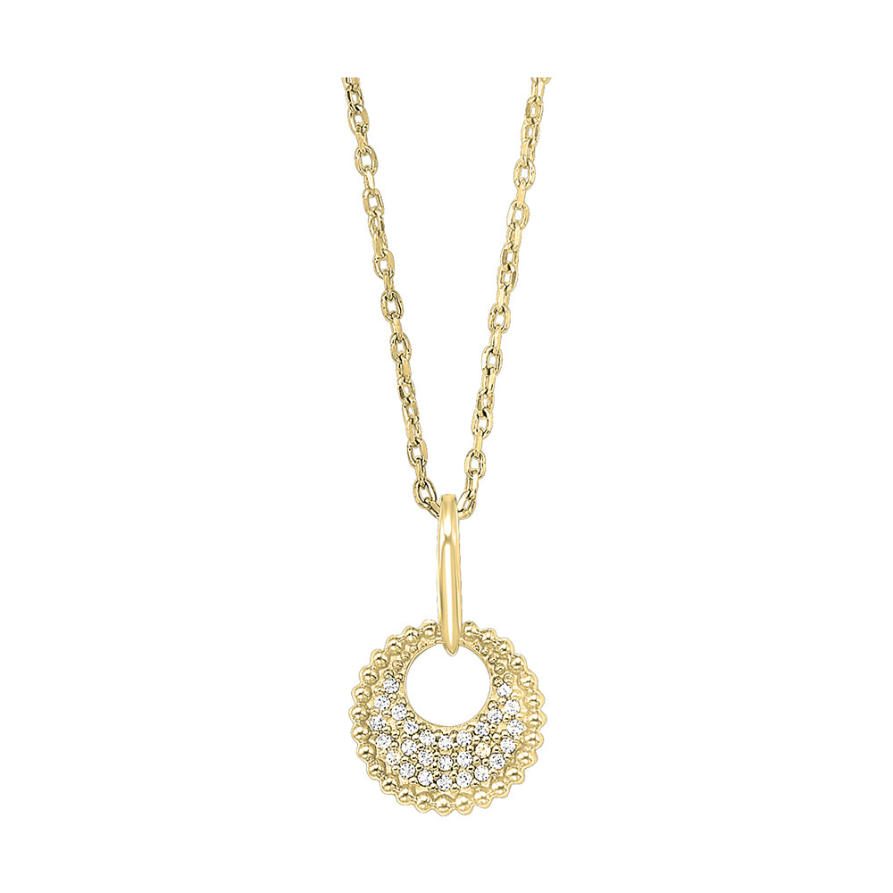 14Kt Yellow Gold Diamond 1/20Ctw Pendant