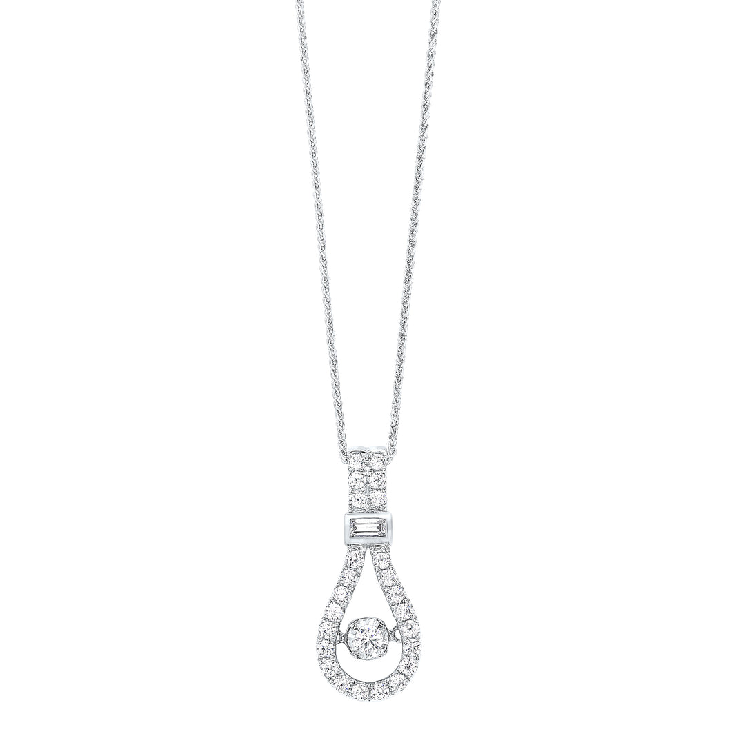 14Kt White Gold Diamond 1/3Ctw Pendant