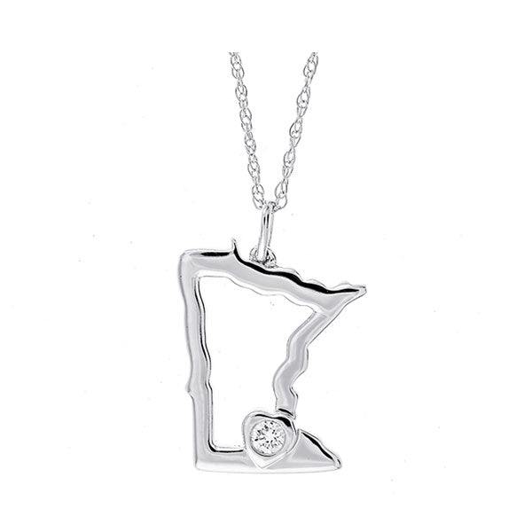 Silver Diamond 1/25Ctw Pendant