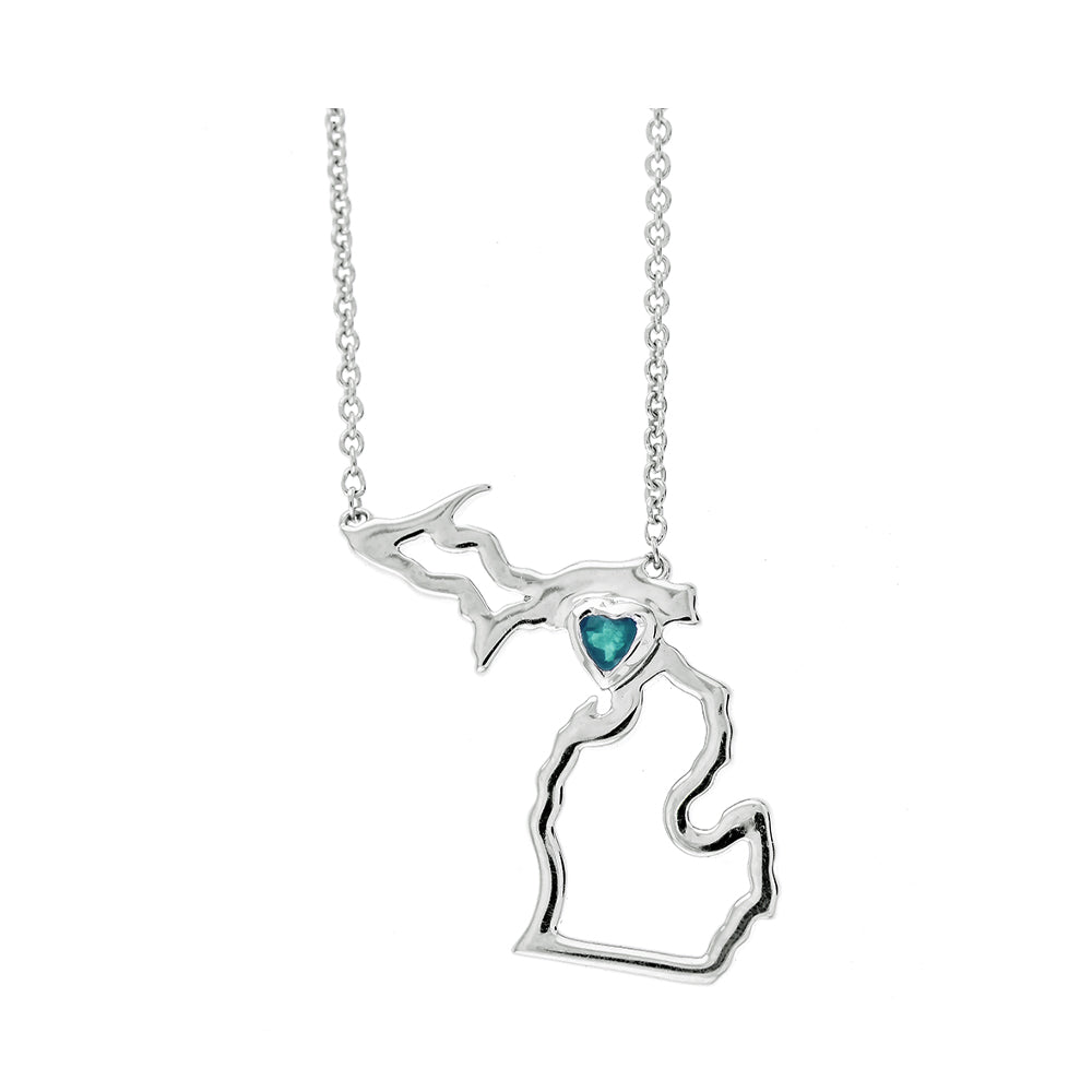 Silver Aquamarine 1/5Ctw Pendant