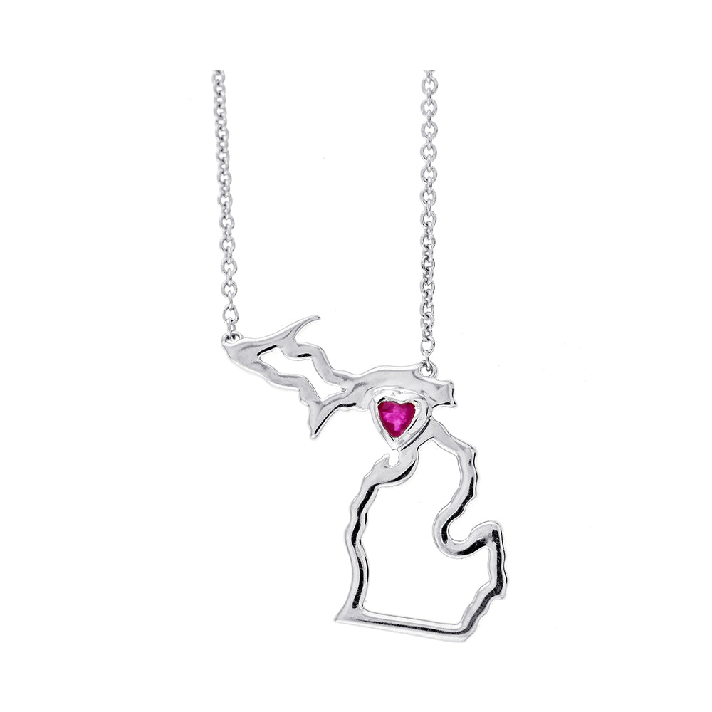 Silver Pink Tourmaline 1/5Ctw Pendant
