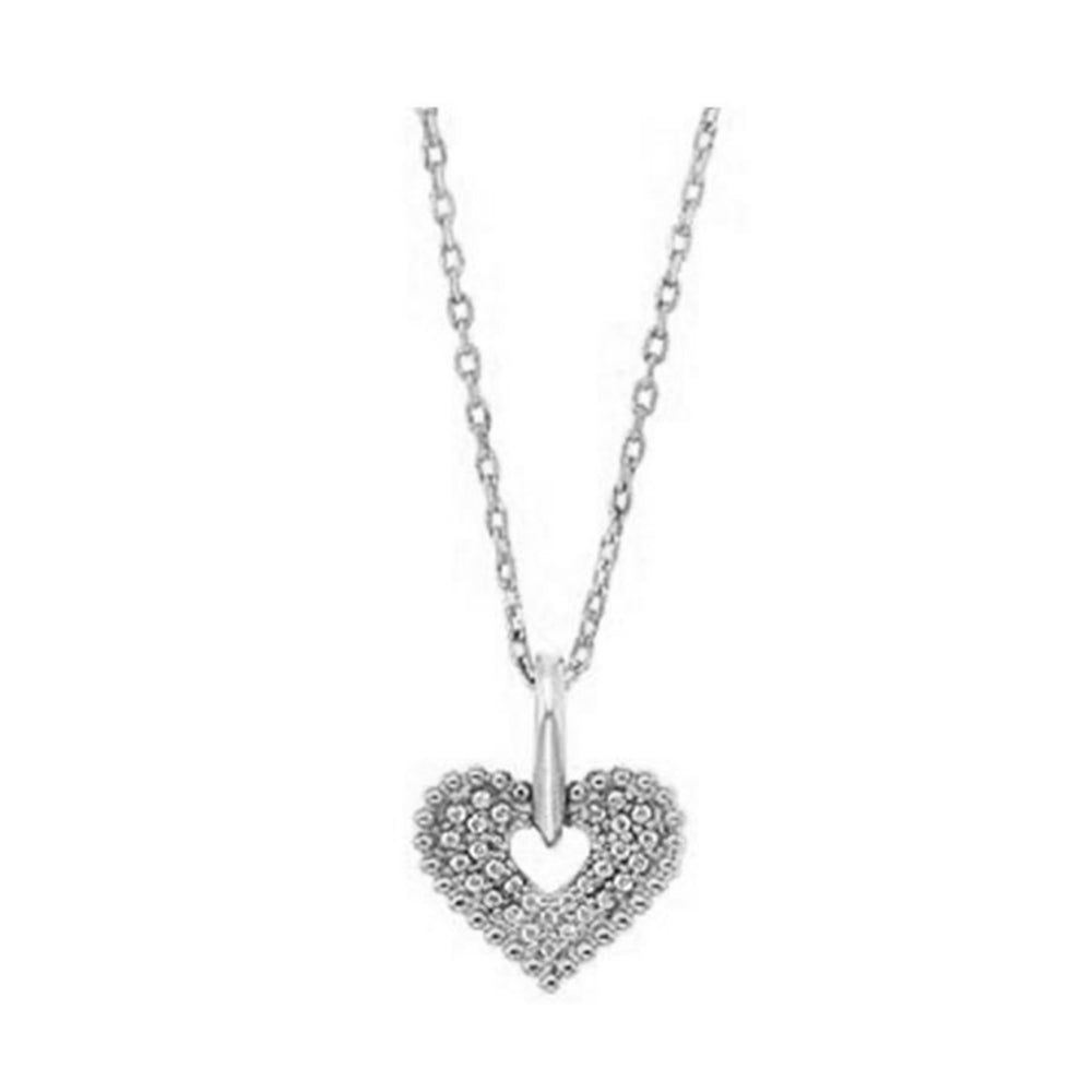 14Kt White Gold Diamond 1/20Ctw Pendant