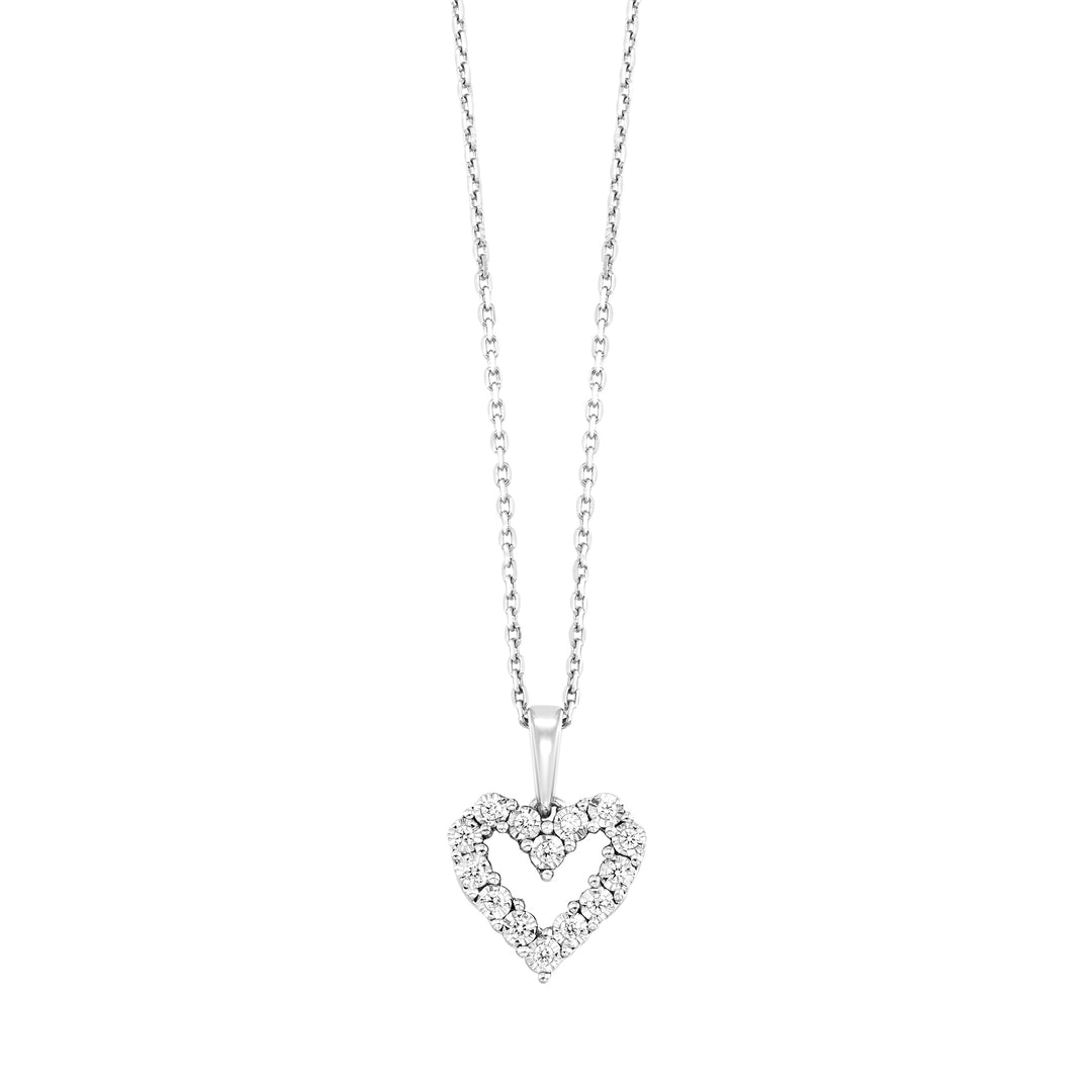 10Kt White Gold Diamond 1/10Ctw Pendant