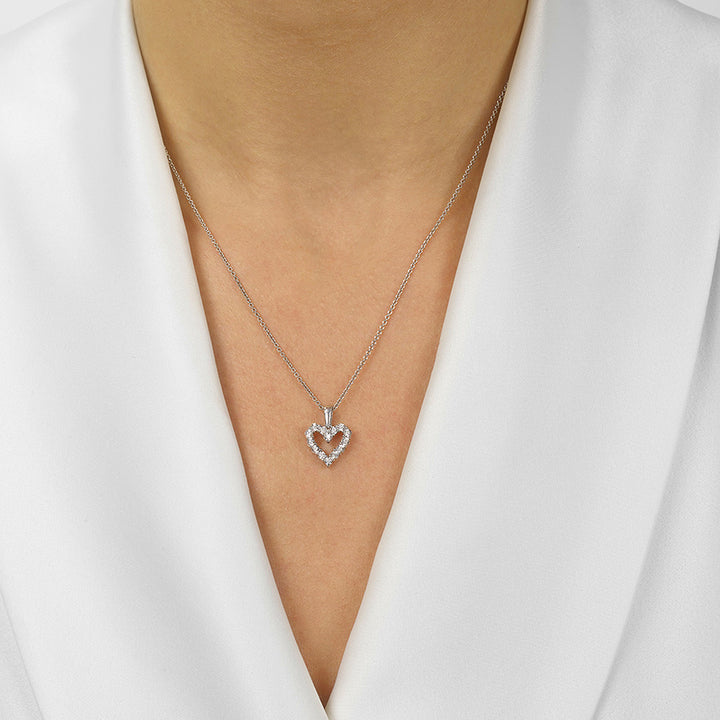 Silver Diamond 1/10Ctw Pendant