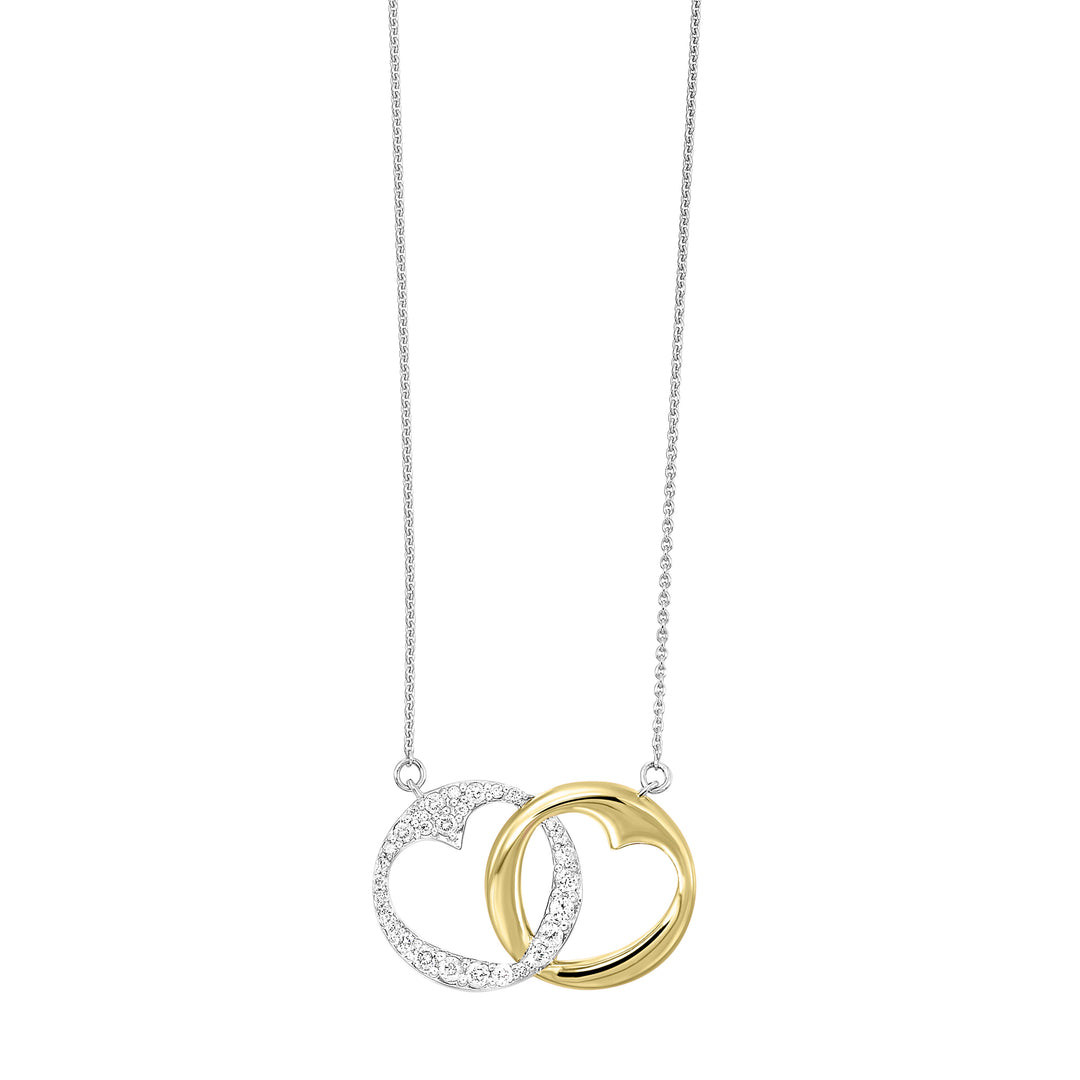 Gold Silver White Yellow Diamond 1/5Ctw Pendant
