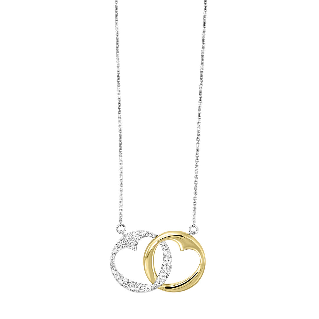 Gold Silver White Yellow Diamond 1/5Ctw Pendant