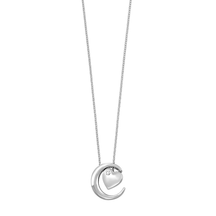 Silver Diamond 1/50Ctw Pendant