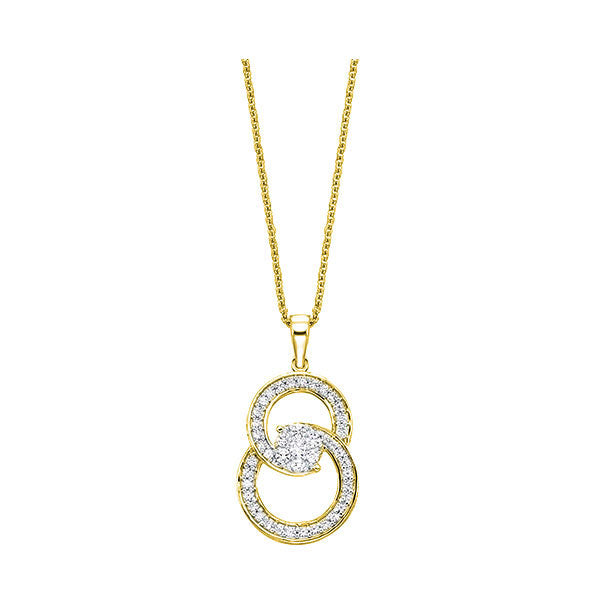10Kt Yellow Gold Diamond 1/2Ctw Pendant