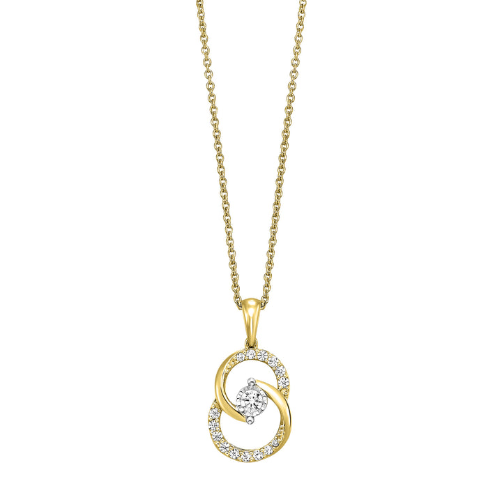 10Kt Yellow Gold Diamond 1/4Ctw Pendant