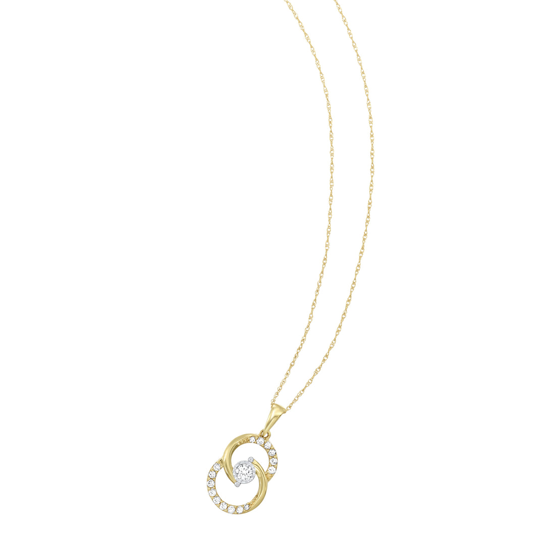 10Kt Yellow Gold Diamond 1/4Ctw Pendant