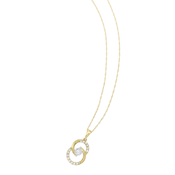 10Kt Yellow Gold Diamond 1/4Ctw Pendant