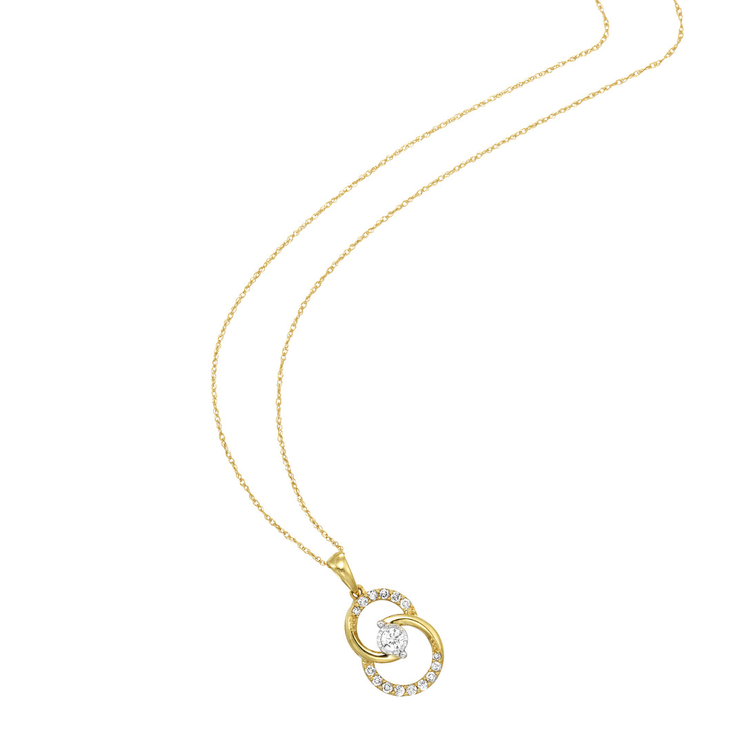 10Kt Yellow Gold Diamond 1/4Ctw Pendant