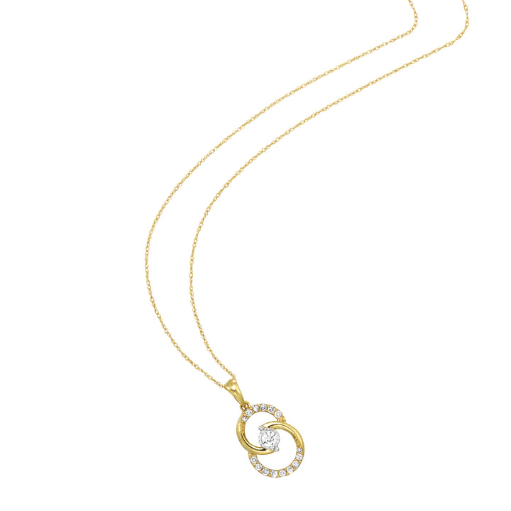10Kt Yellow Gold Diamond 1/4Ctw Pendant