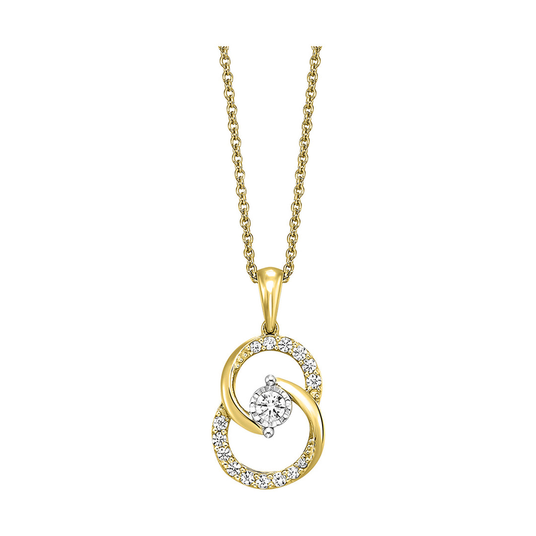 14Kt Yellow Gold Diamond 1/4Ctw Pendant