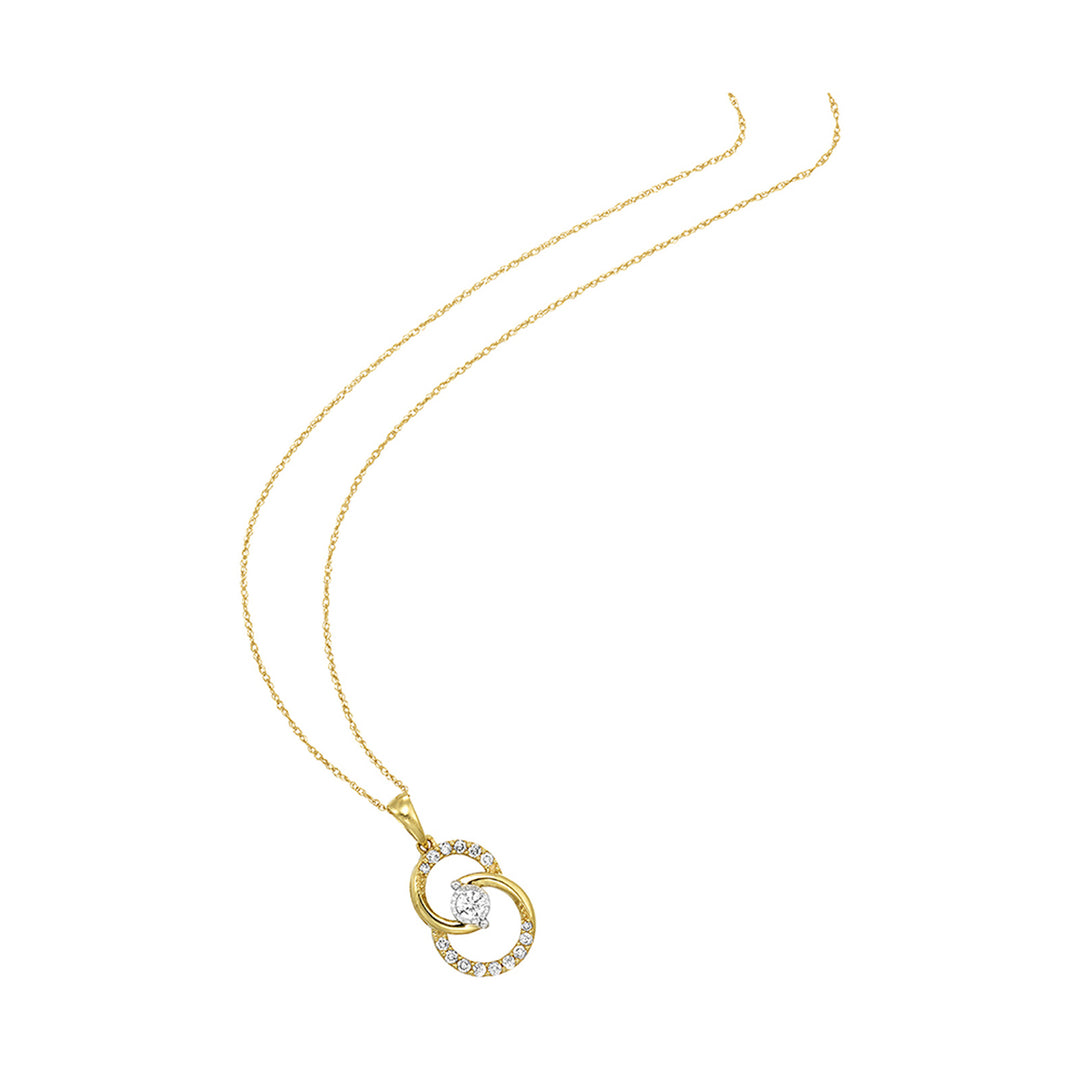 14Kt Yellow Gold Diamond 1/4Ctw Pendant