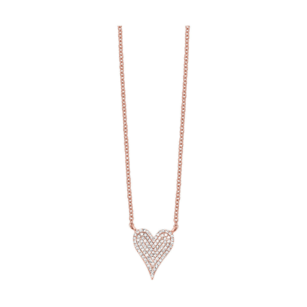 14Kt Rose Gold Diamond 1/5Ctw Pendant