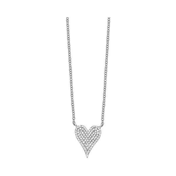 14Kt White Gold Diamond 1/5Ctw Pendant