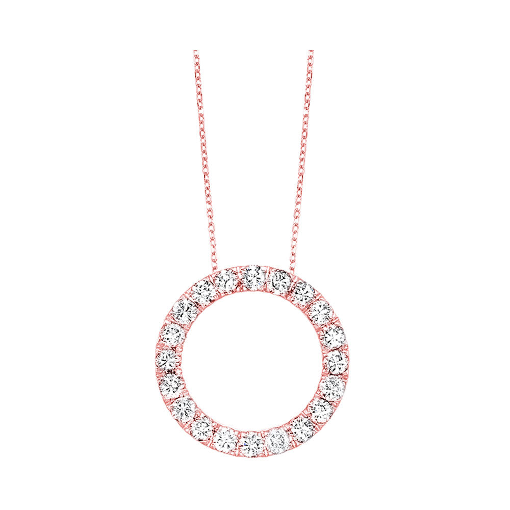14Kt Rose Gold Diamond 1/4Ctw Pendant