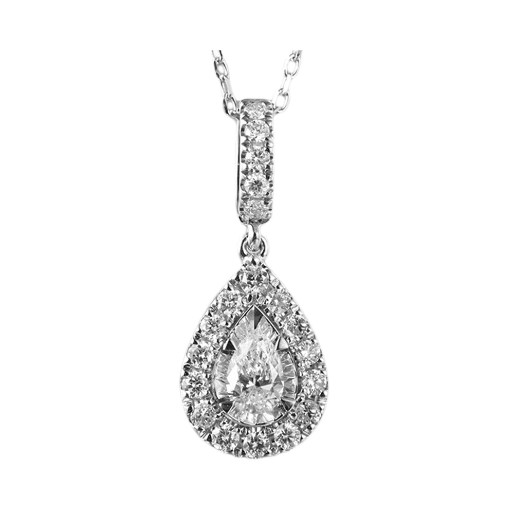 14Kt White Gold Diamond 3/8Ctw Pendant
