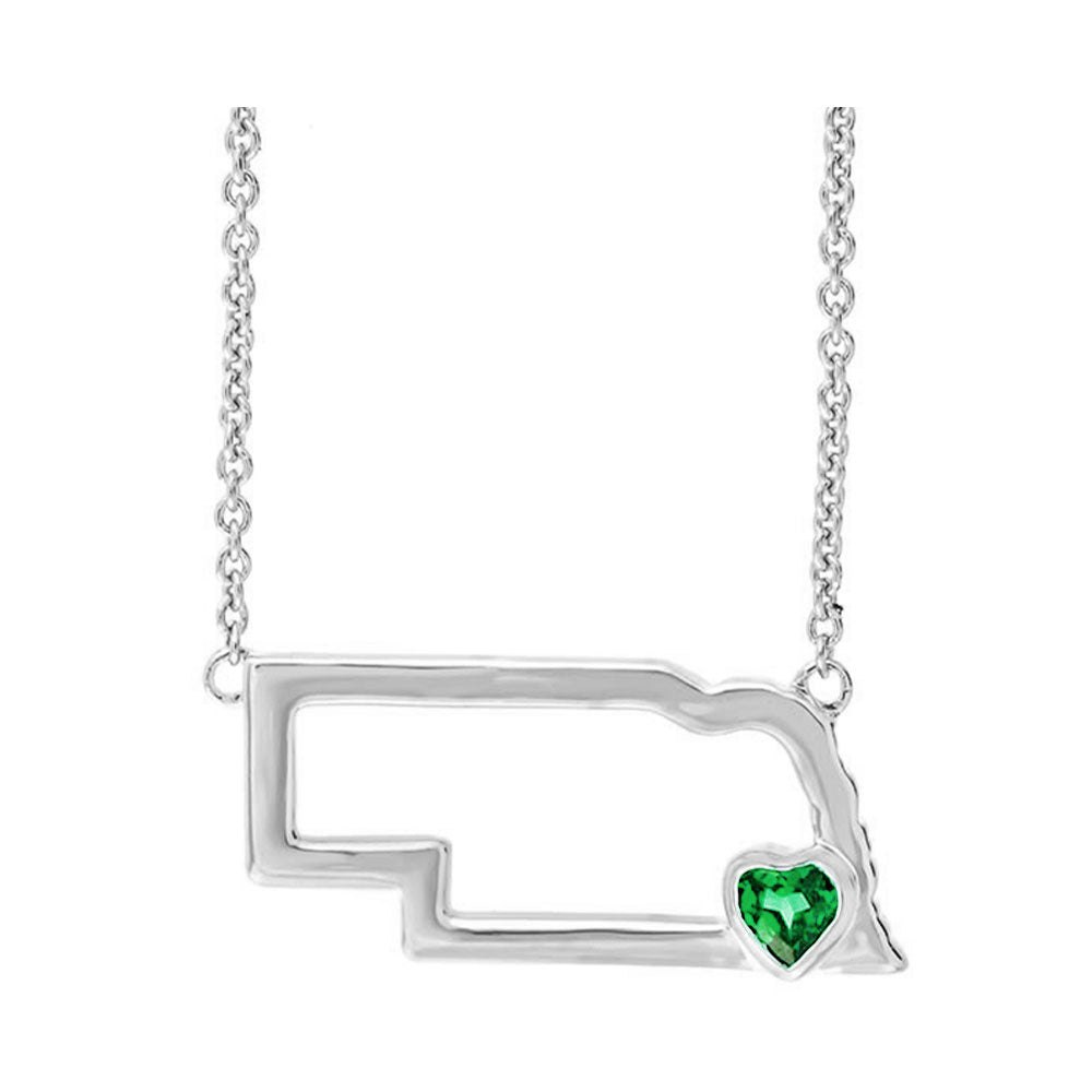 Silver Emerald 1/7Ctw Pendant