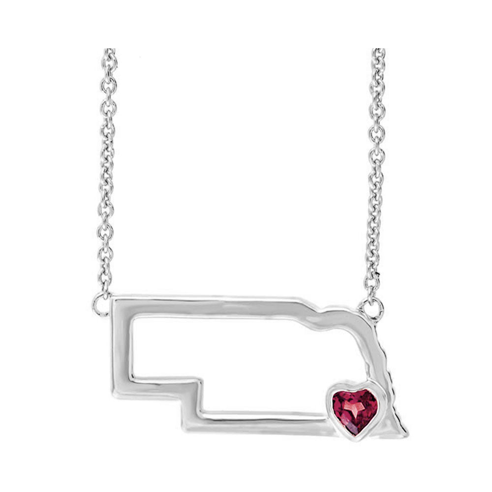 Silver Garnet 1/8Ctw Pendant