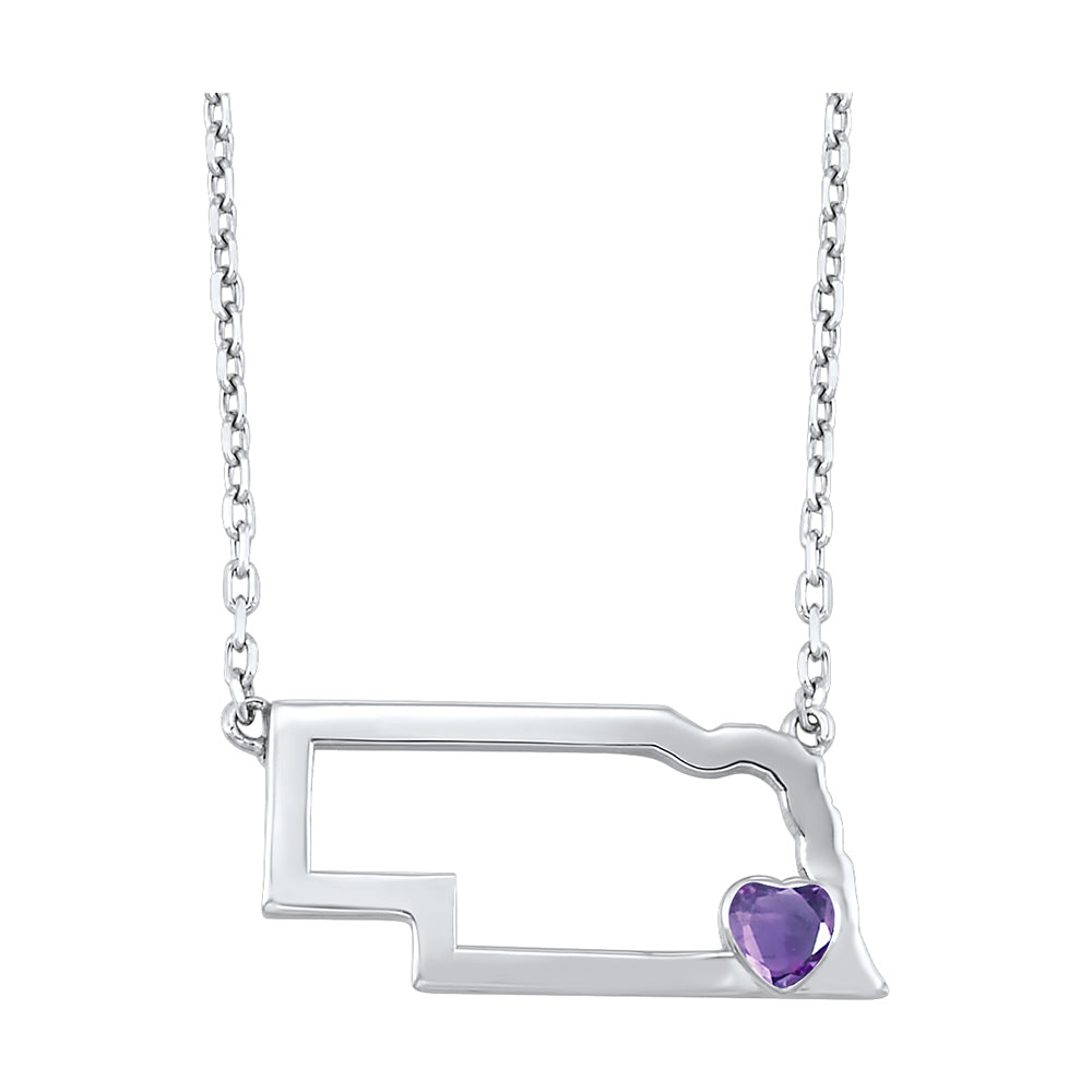 Silver Amethyst 1/8Ctw Pendant