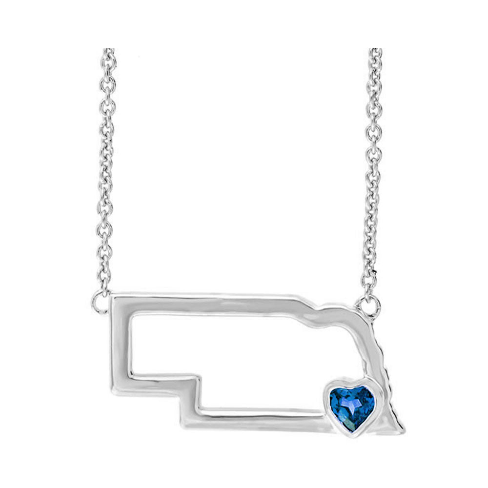 Silver Sapphire 1/7Ctw Pendant