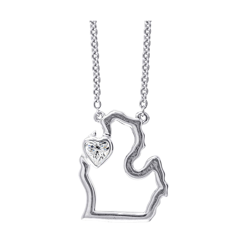 Silver Diamond 1/7Ctw Pendant